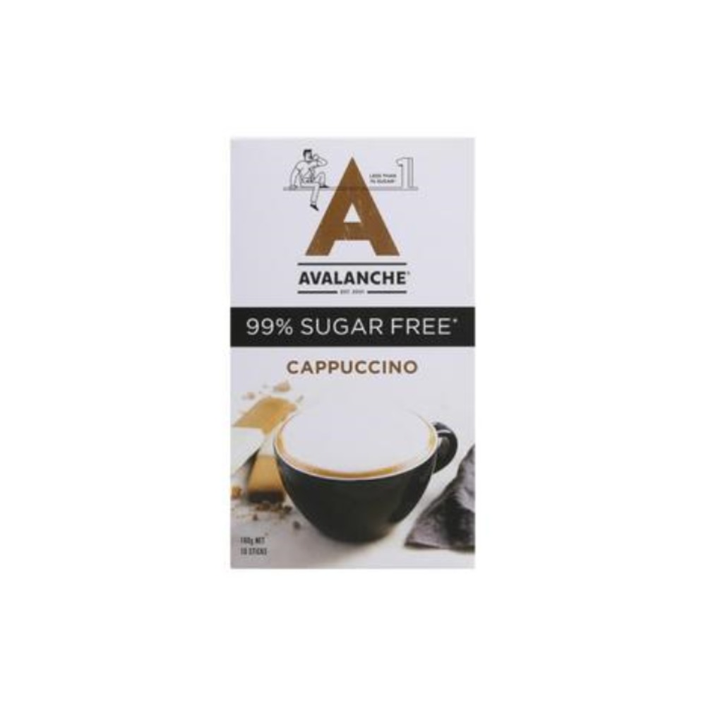 아바란치 카푸치노 슈가 프리 커피 사쉐 10 팩, Avalanche Cappuccino Sugar Free Coffee Sachets 10 pack