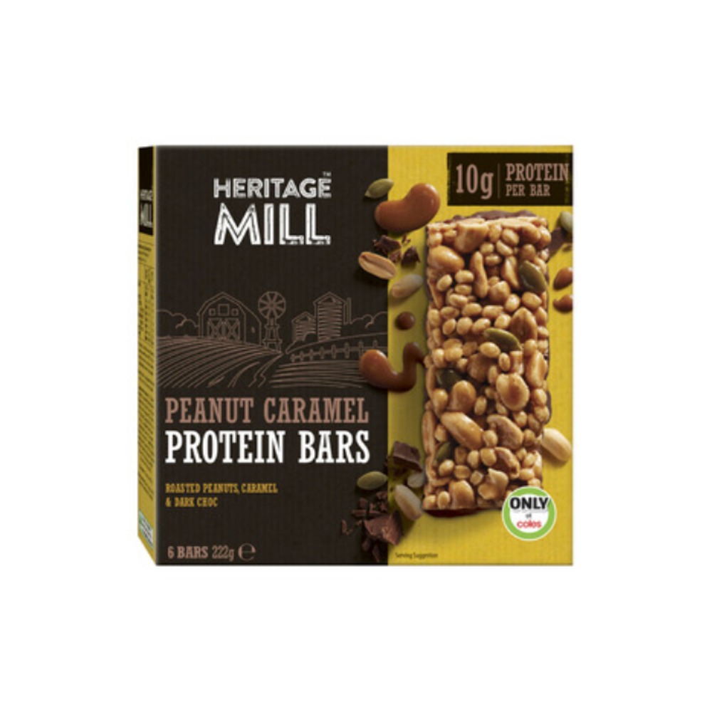헤리티지 밀 피넛 카라멜 프로틴 바 6 팩 222g, Heritage Mill Peanut Caramel Protein Bars 6 pack 222g