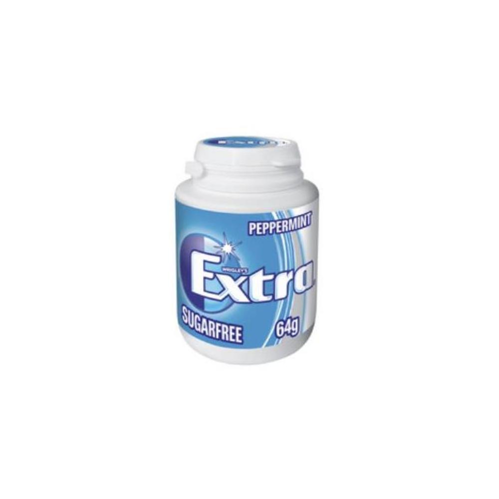 Wrigley&#039;s Extra Peppermint Sugar Free Chewing Gum Bottle 46 Piece 64g
