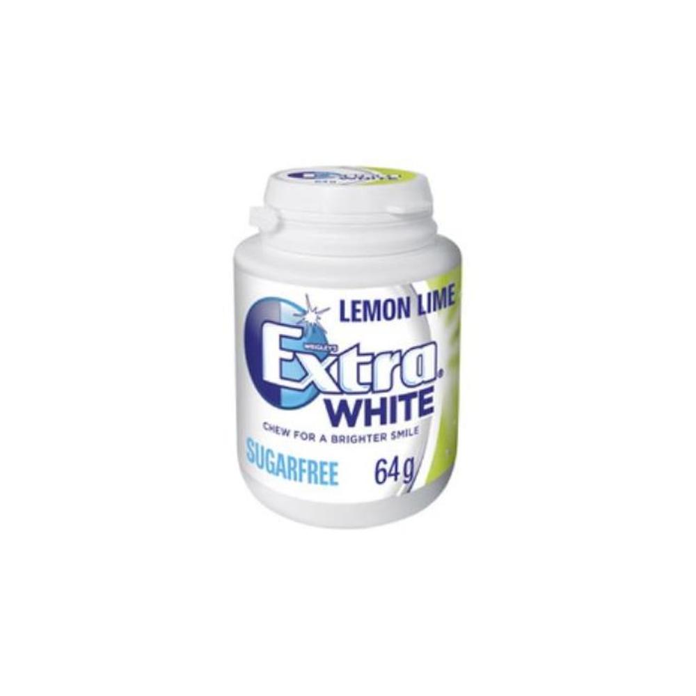 Wrigley&#039;s Extra White Sugar Free Lemon Lime Chewing Gum Bottle 46 Piece 64g