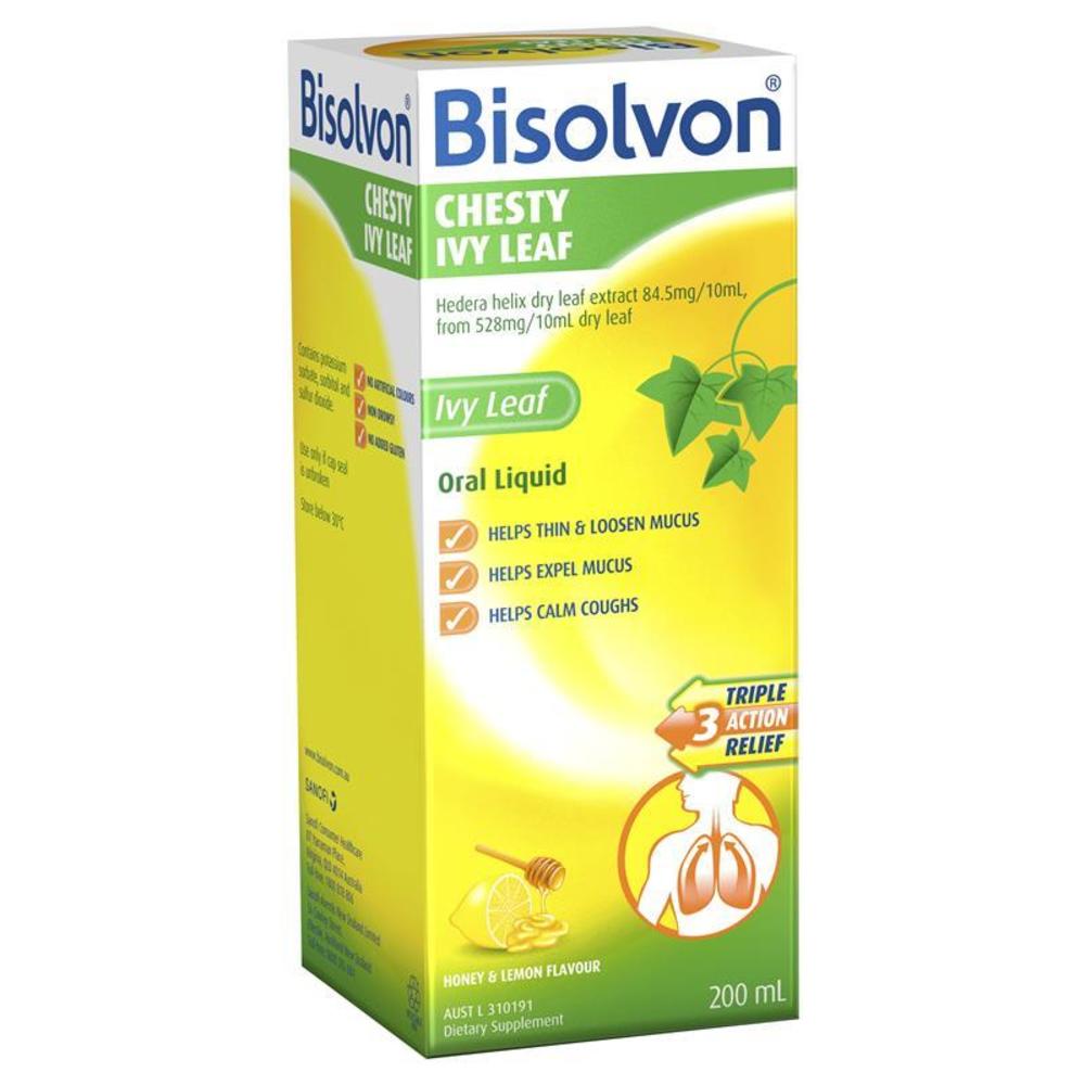 비솔본 체스티 아이비 리프 허니 레몬 200ML Bisolvon Chesty Ivy Leaf Honey Lemon 200ml