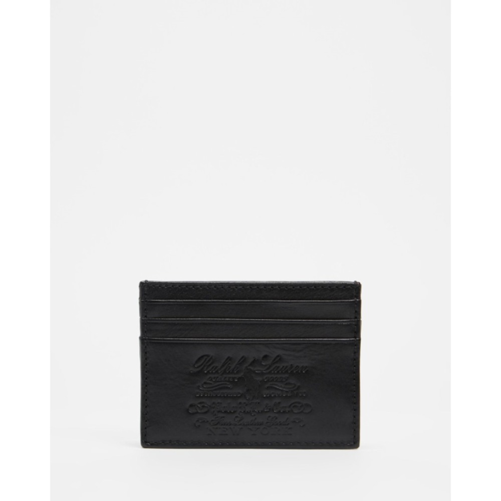 Polo Ralph Lauren Smooth Leather Credit Card Case PO951AC80ZVB