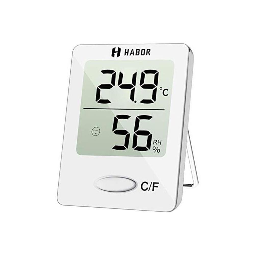 Habor Digital Hygrometer Indoor Thermometer, Humidity Gauge Indicator Room Thermometer, Accurate Temperature Humidity Monitor Meter for Home, Office, Greenhouse, Mini Hygrometer (2 B07KCS9R8L