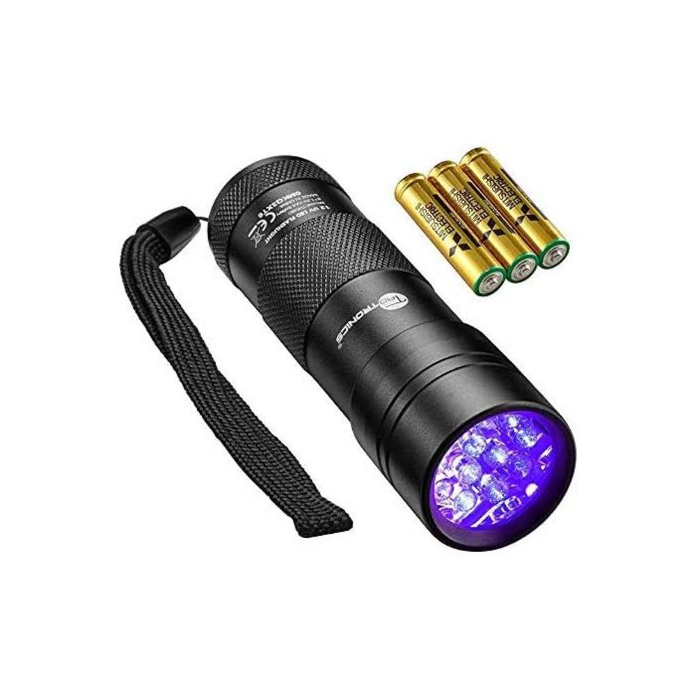TaoTronics Black Light, UV Blacklight Flashlights, 12 LEDs 395nm, 3 Free AAA Batteries, Detector for Dry Pets Urine &amp; Stains &amp; Bed Bug B07JHV1LY6