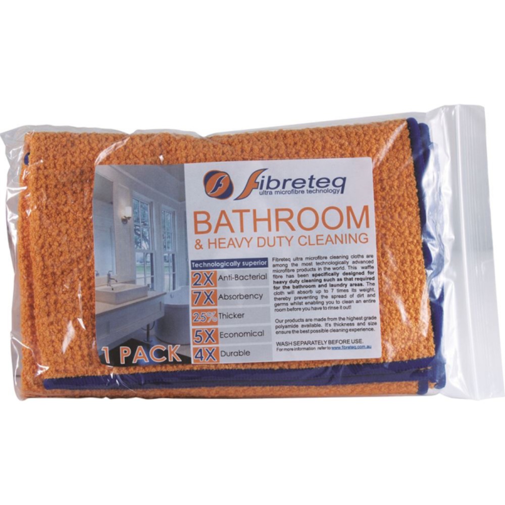 파이버텤 마이크로파이버 클로스 바스룸 앤 헤비 두티 클리닝, Fibreteq Microfibre Cloth Bathroom and Heavy Duty Cleaning