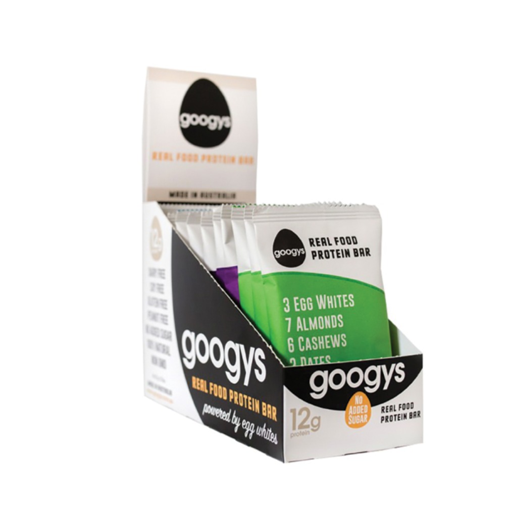 굿가이즈 프로틴 바 믹스 55g x디스플레이 (컨테인오브 이치 플레이버), Googys Protein Bar Mixed 55g x 12 Display (contains: 3 of each flavour)