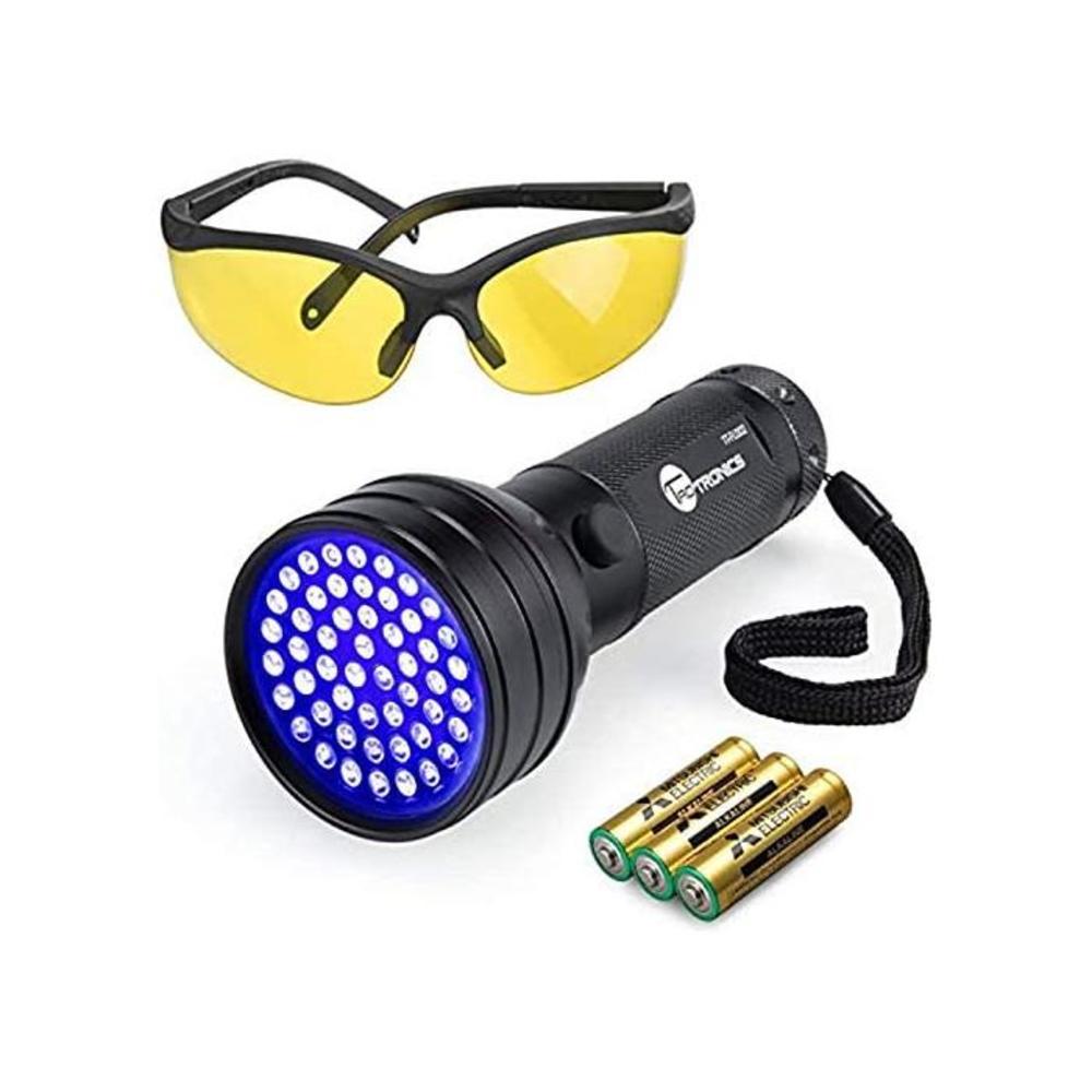 TaoTronics Black Light, 51 LEDs UV Blacklight Flashlights, Free UV Sunglasses and 3 Batteries Included, Detector for Dry Pets Urine &amp; Stains &amp; Bed Bug B015W17OSW