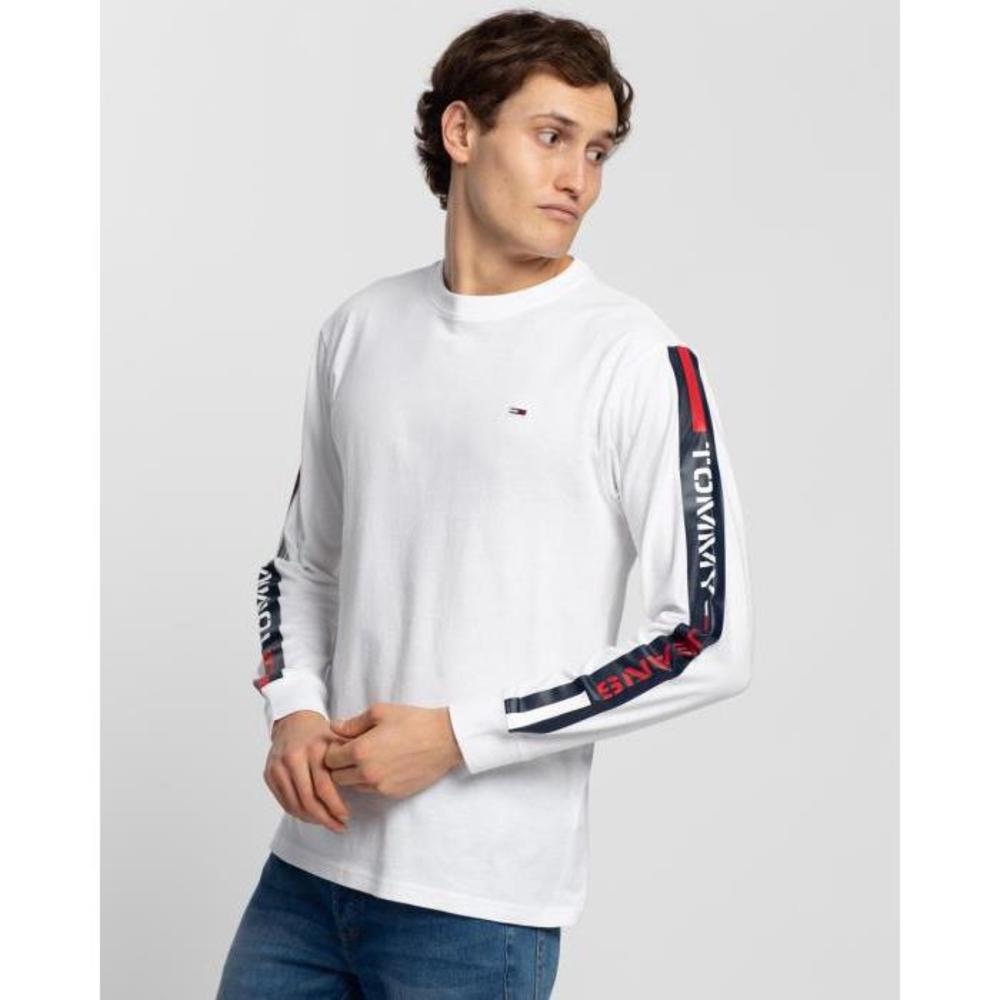 Tommy Jeans Long Sleeve Tape Tee TO554AA64AWT