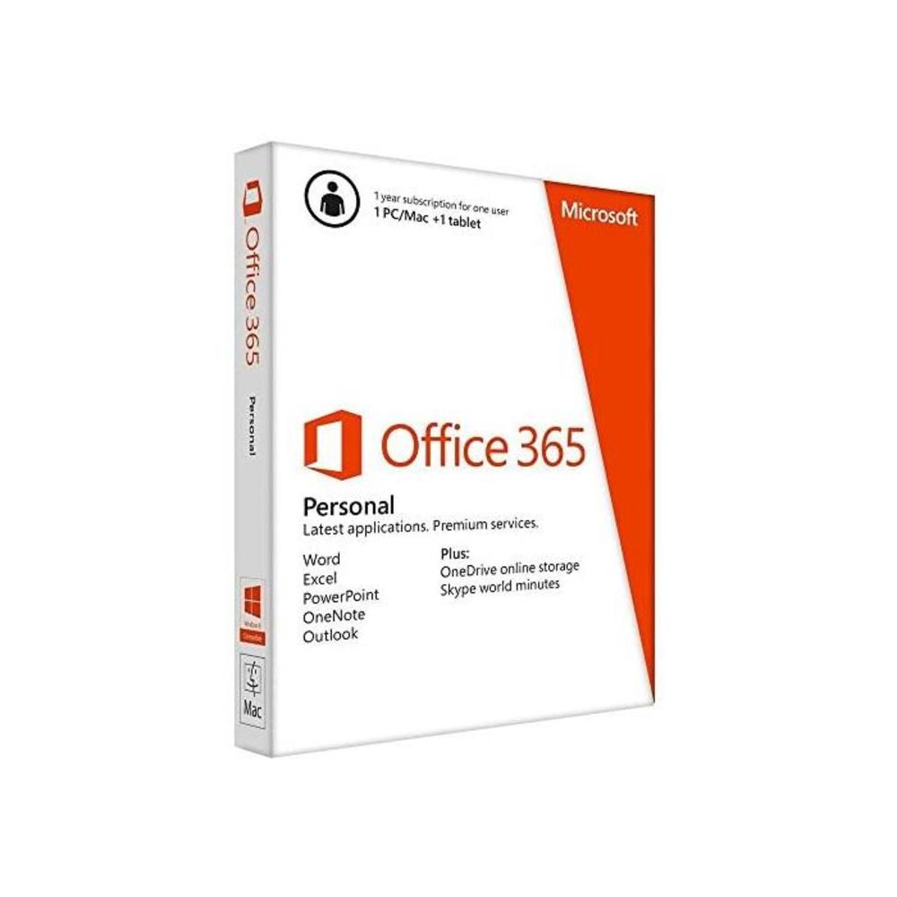 Microsoft Office 365 Personal, 1 Year Subscription 1 User B077J37XP1