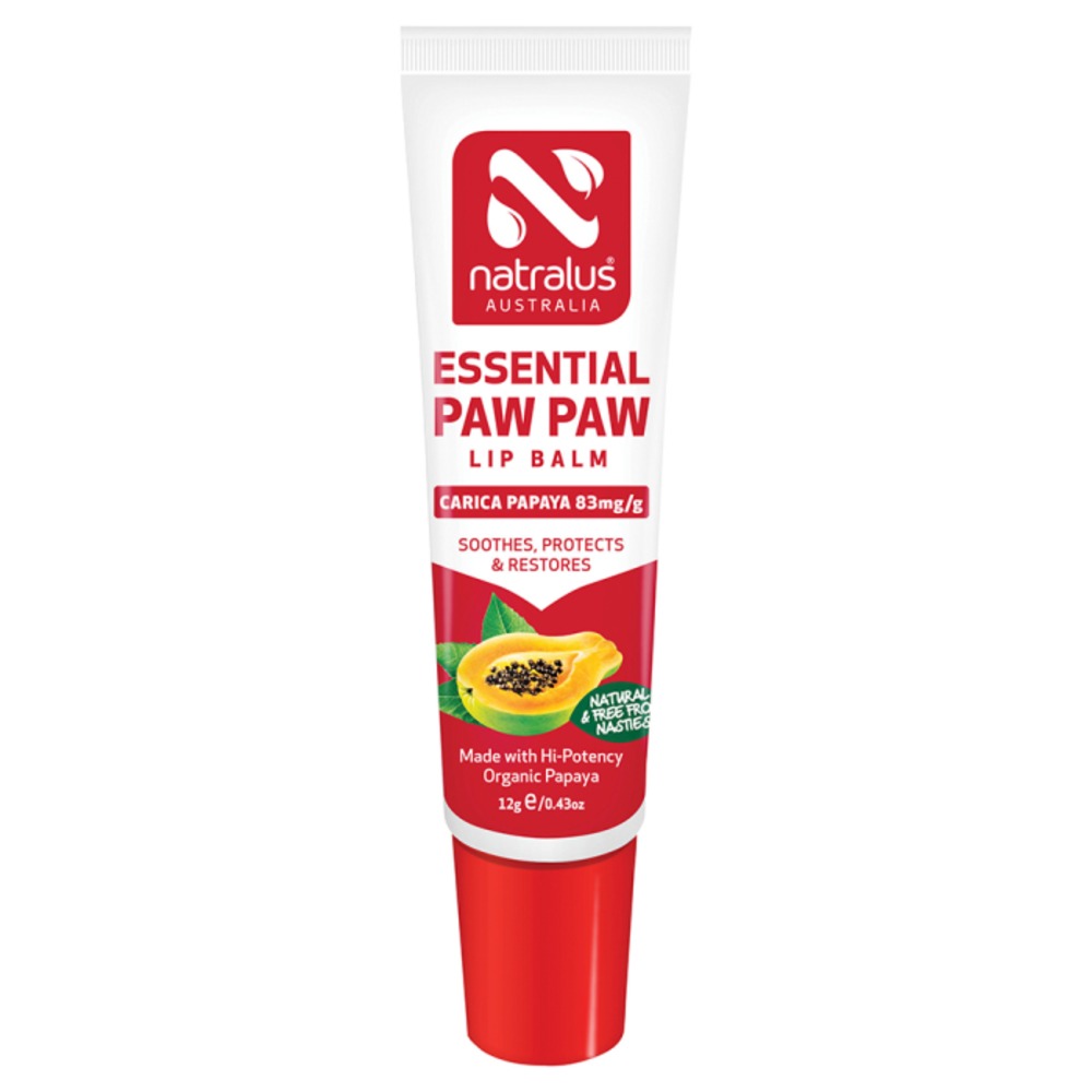 나트랄루스 에센셜 포 포 립 밤 12g, Natralus Essential Paw Paw Lip Balm 12g