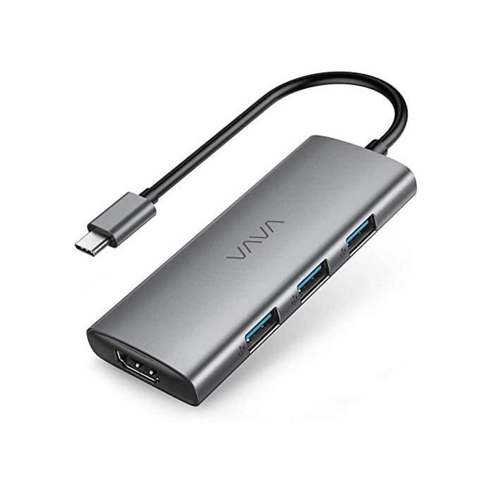 USB C Hub, VAVA 7-in-1 Type C Hub with 4K HDMI, 100W Power Delivery, VIA VL102 Chip, 3 USB 3.0 Ports, SD/TF Cards Reader Dock for MacBook Air/Pro/Chromebook/Type C Laptops B08G1CBX51