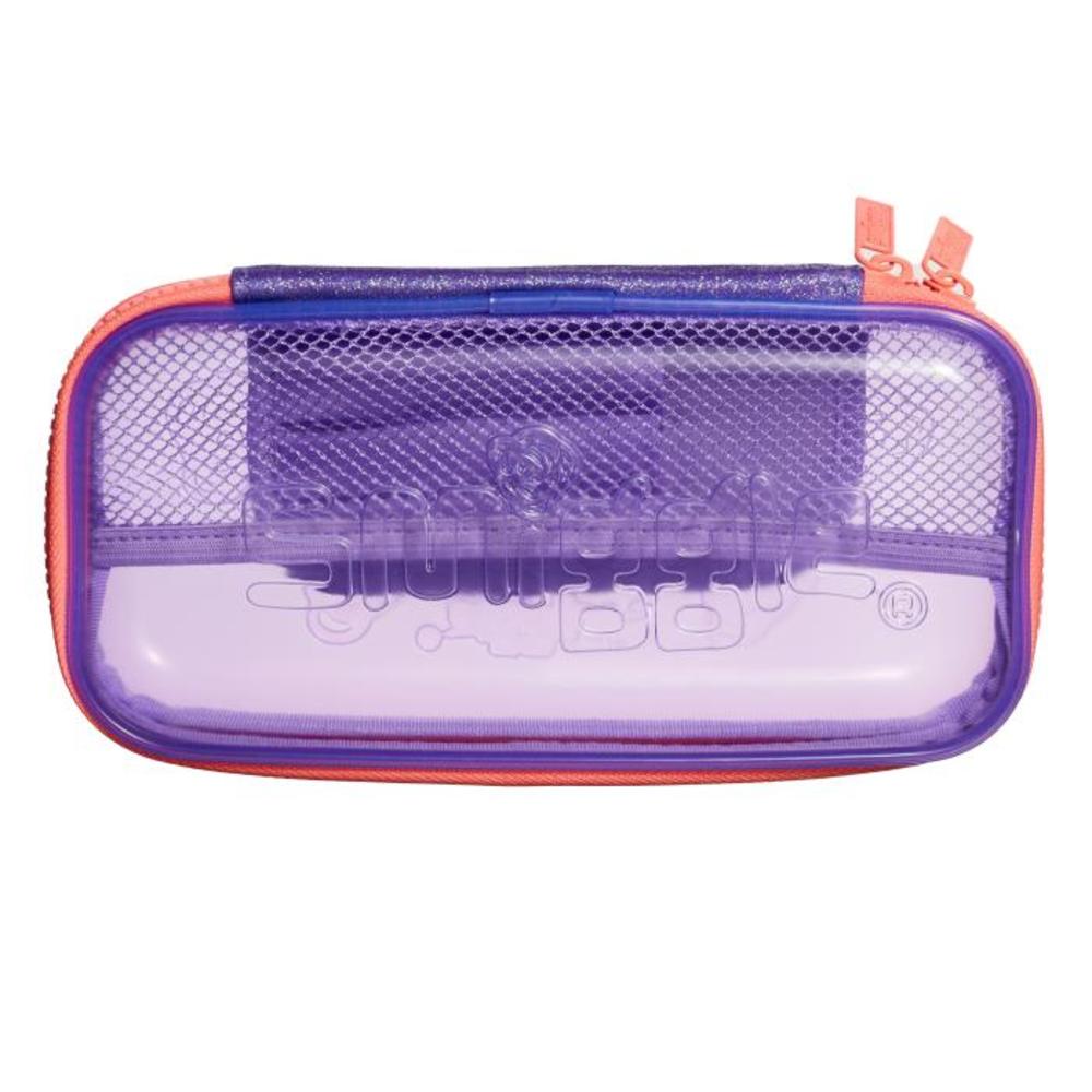 Squiggle See Through Small Hardtop Pencil Case PURPLE 235167