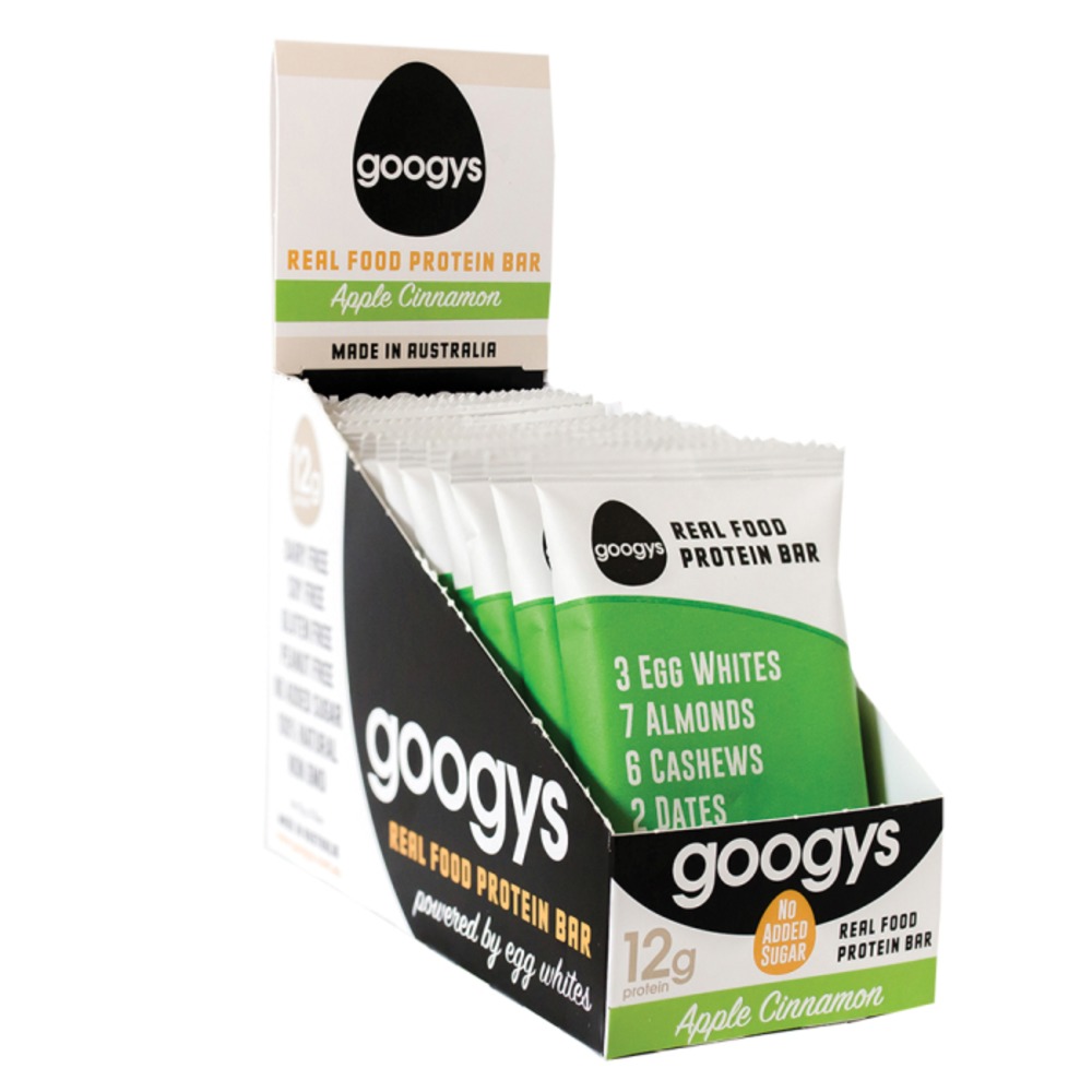 굿가이즈 프로틴 바 애플 시나몬 55g x디스플레이, Googys Protein Bar Apple Cinnamon 55g x 12 Display