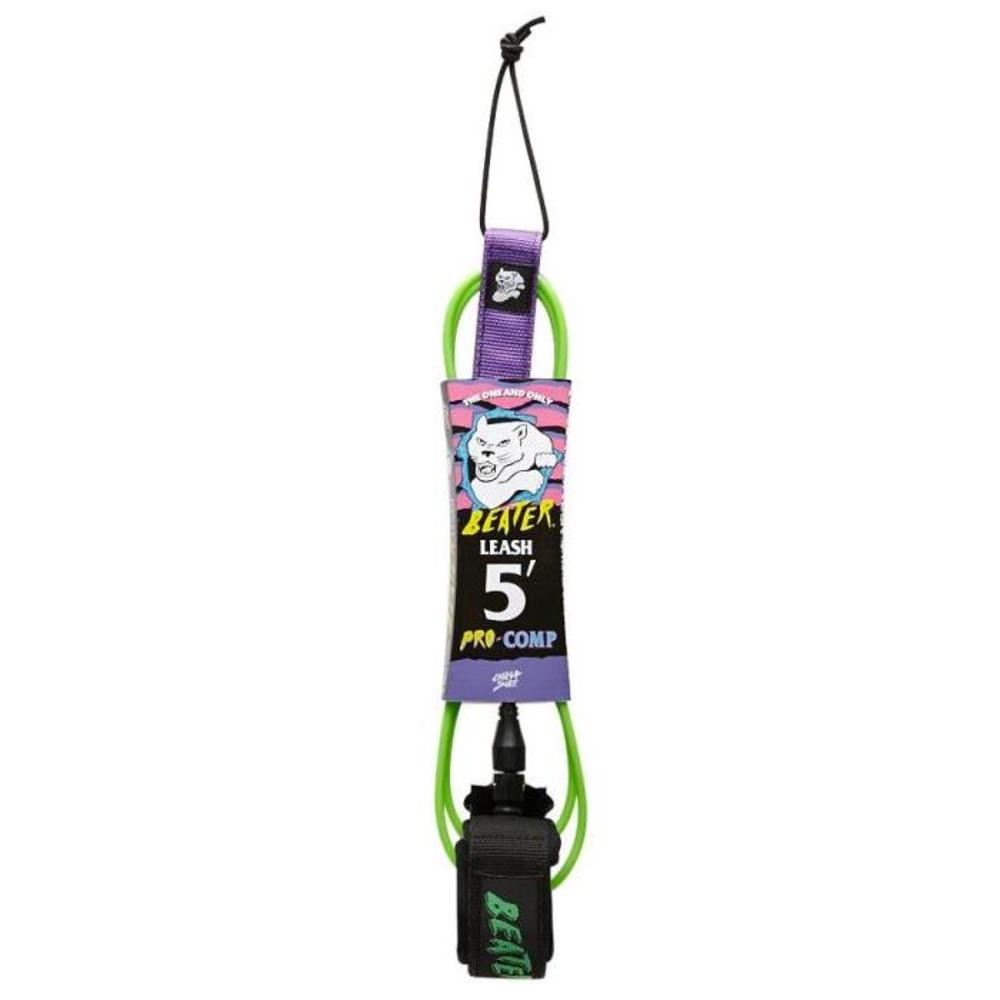 CATCH SURF Beater Pro Comp 5 0 Leash GREEN-PURPLE-SURF-HARDWARE-CATCH-SURF-LEASHES-16BL