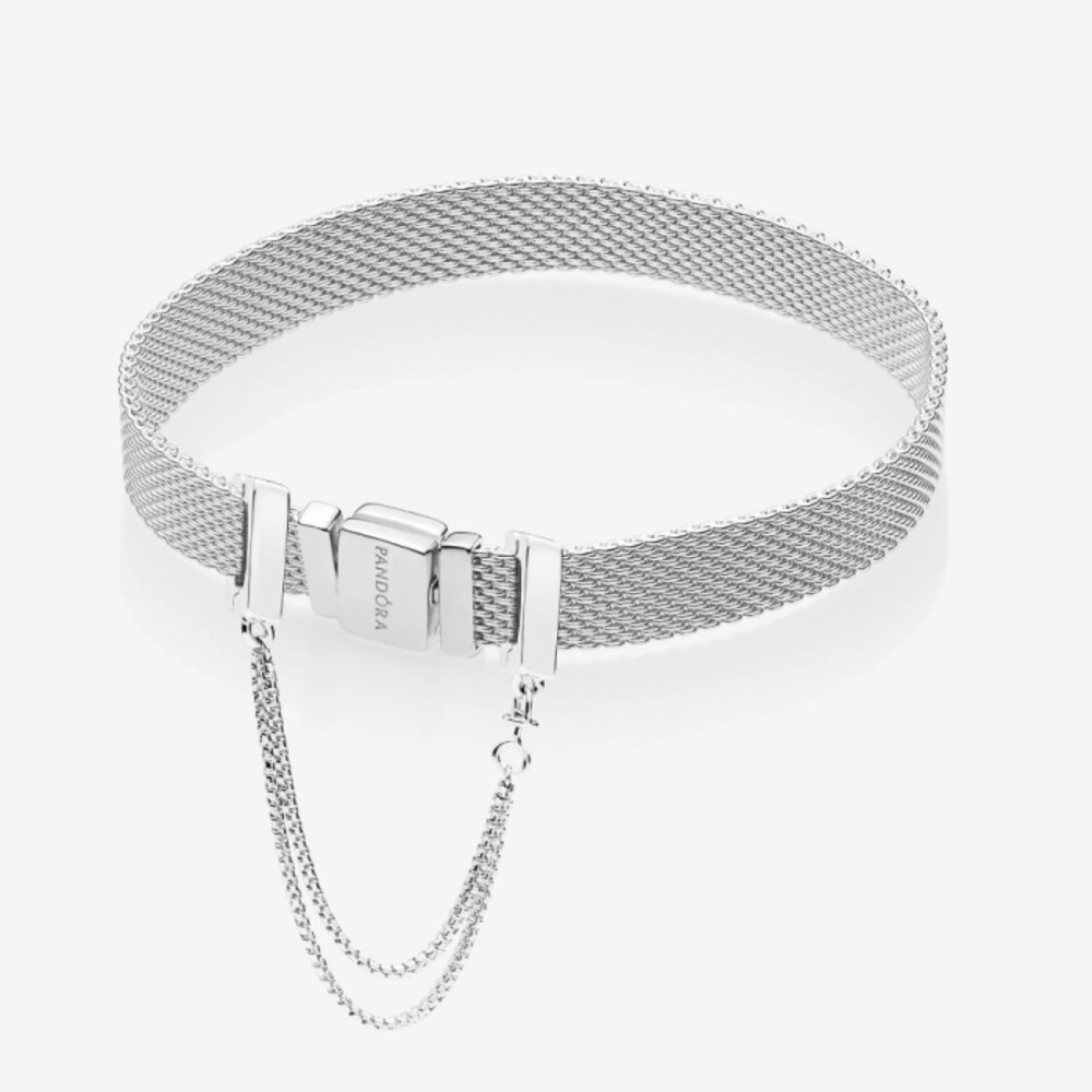 판도라 리플렉션스 실버 브레이스릿 &amp; 세이프티 체인 기프트 셋 B801146, Pandora Pandora Reflexions Silver Bracelet &amp; Safety Chain Gift Set B801146