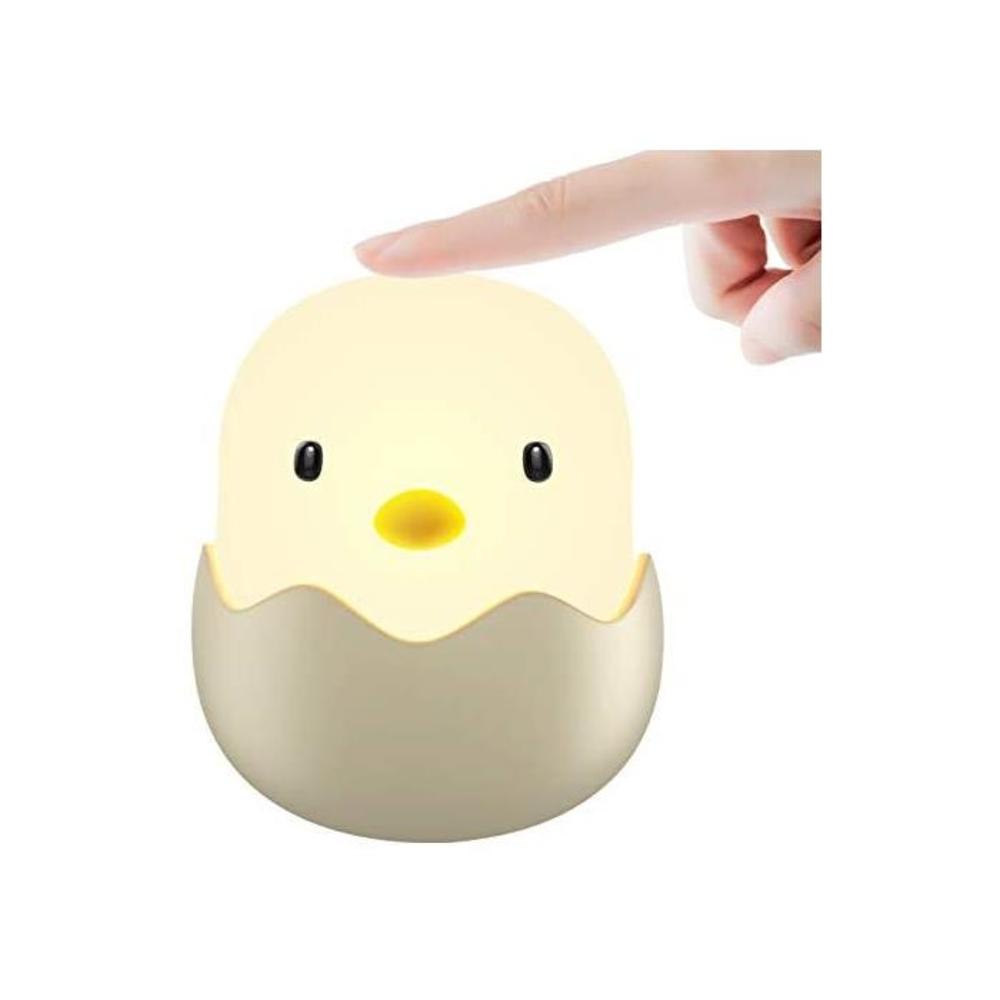 Tecboss Baby Night Light, Cute Chick Night Light for Kids, Soft Silicone Kids Nightlight Rechargeable LED Touch Lamp, Baby Girl Boys Gifts, Birthday Gifts for Toddler Kids B07F3TNKQV