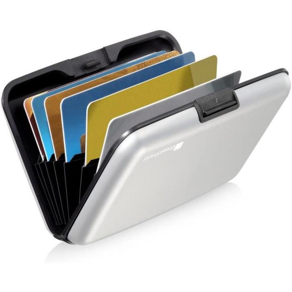 GreatShield RFID Blocking Wallet [8 Slots Aluminum] Portable Travel Identity ID/Credit Card Safe Protection Card Holder Hard Case for Men and Women (Purple) B079VRJVHM