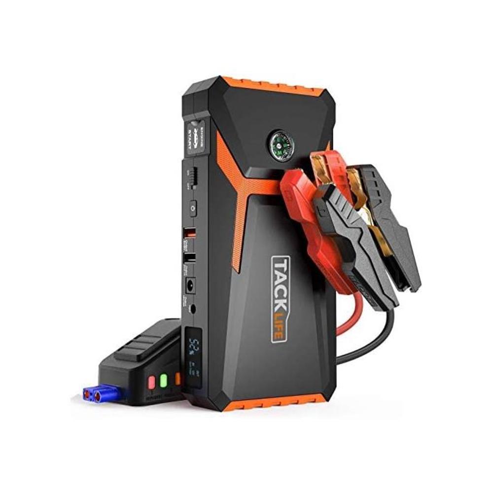 TACKLIFE T8 800A Peak 18000mAh Car Jump Starter (up to 7.0L Gas, 5.5L Diesel Engine) with LCD Screen, USB Quick Charge, 12V Auto Battery Booster, Portable Power Pack with Built-in B07BGRN4TF