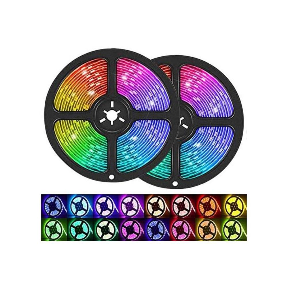 LED Strip Lights, 32.8ft/10M 5050 RGB 300 LEDs Strip Lights Non-Waterproof Rope Lights Color Changing Tape Light Kit with 44 Keys IR Remote Controller for Home Decoration B08CH5459Q