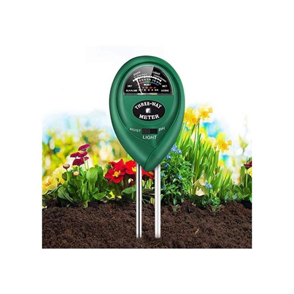 Soil Tester,Home-Mart 3 in 1 Soil PH Meter Soil Moisture Sensor Soil Test Kit for Moisture, Light &amp; pH Meter forGarden, Lawn, Farm, Indoor/Outdoor Plant Care Soil Tester (No Batter B0896ZKYVY