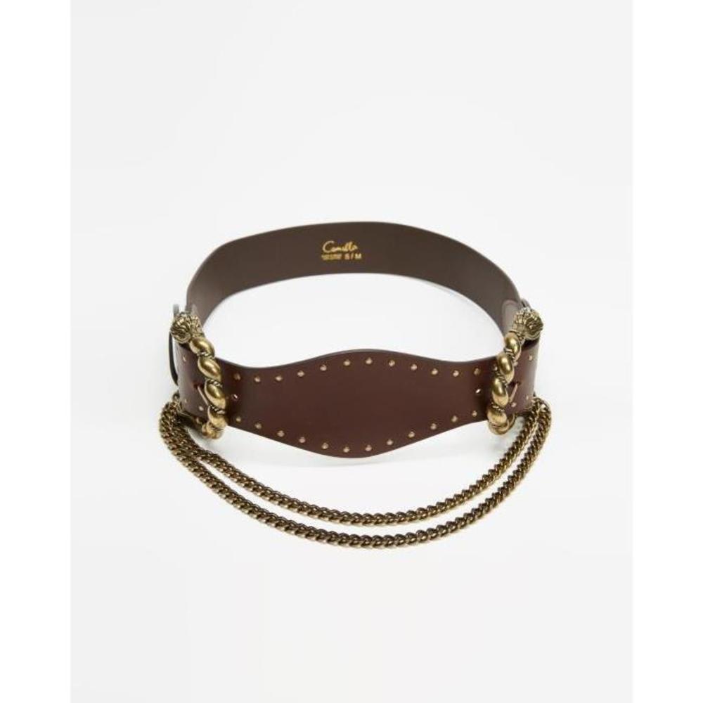 Camilla Double Lion Buckle Belt with Chain CA862AC72FHB