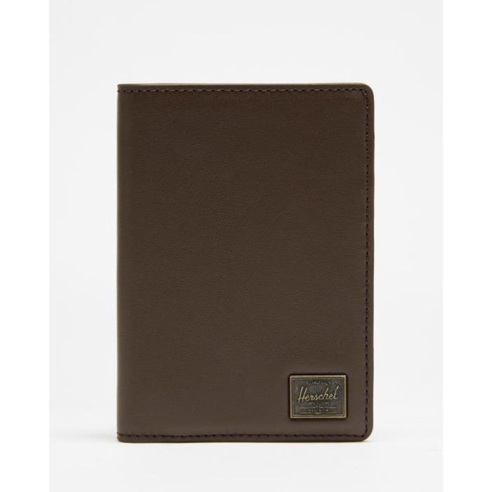 Herschel Raynor Leather RFID Passport Holder HE386AC67IKU