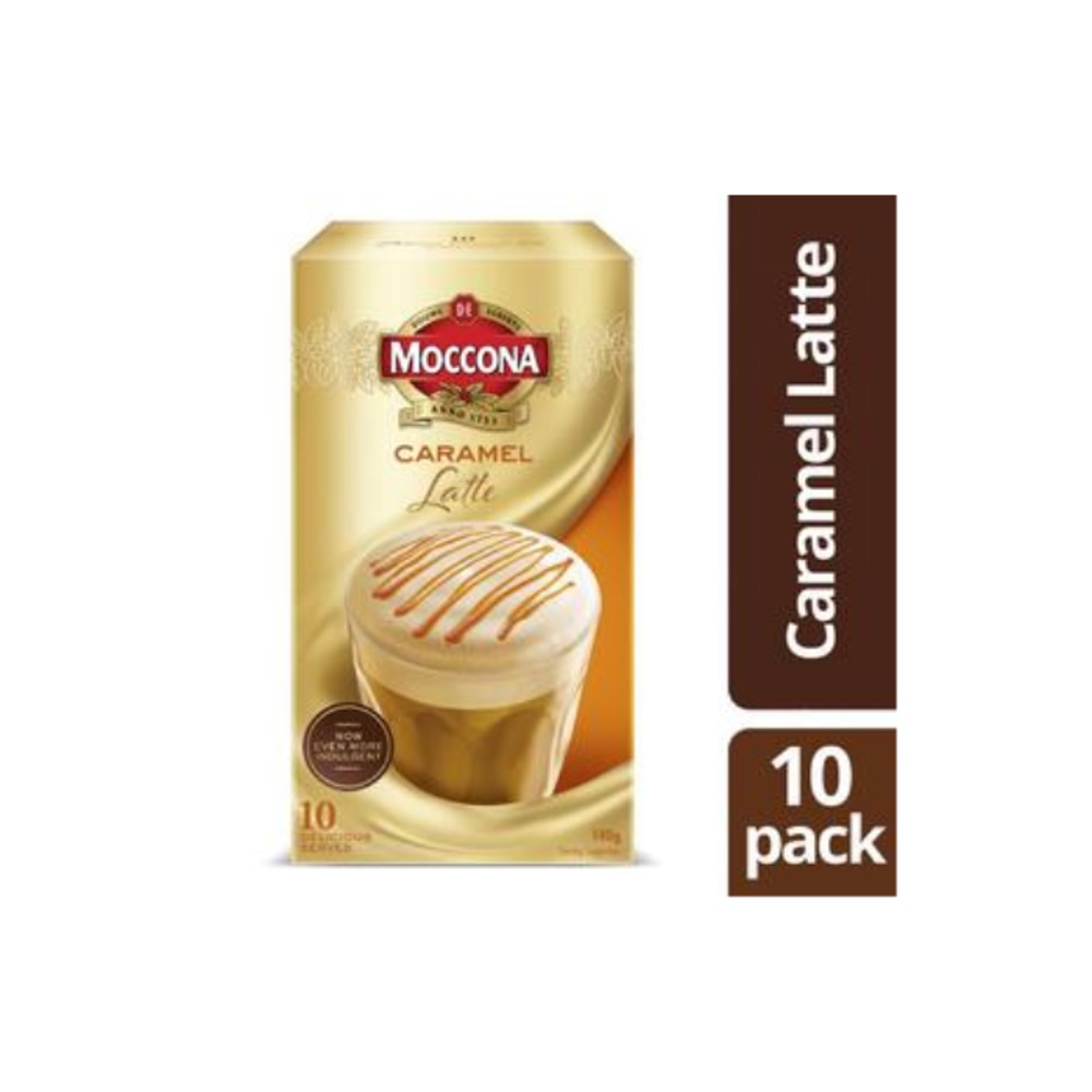 모코나 카페 클라식 카라멜 라떼 커피 사쉐 10 팩 140g, Moccona Cafe Classics Caramel Latte Coffee Sachets 10 pack 140g