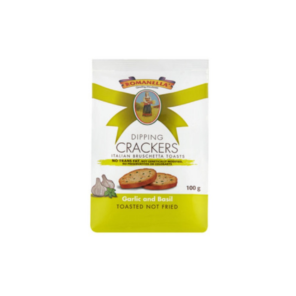 로마넬라 디핑 크래커 바질 &amp; 갈릭 100g, Romanella Dipping Crackers Basil &amp; Garlic 100g