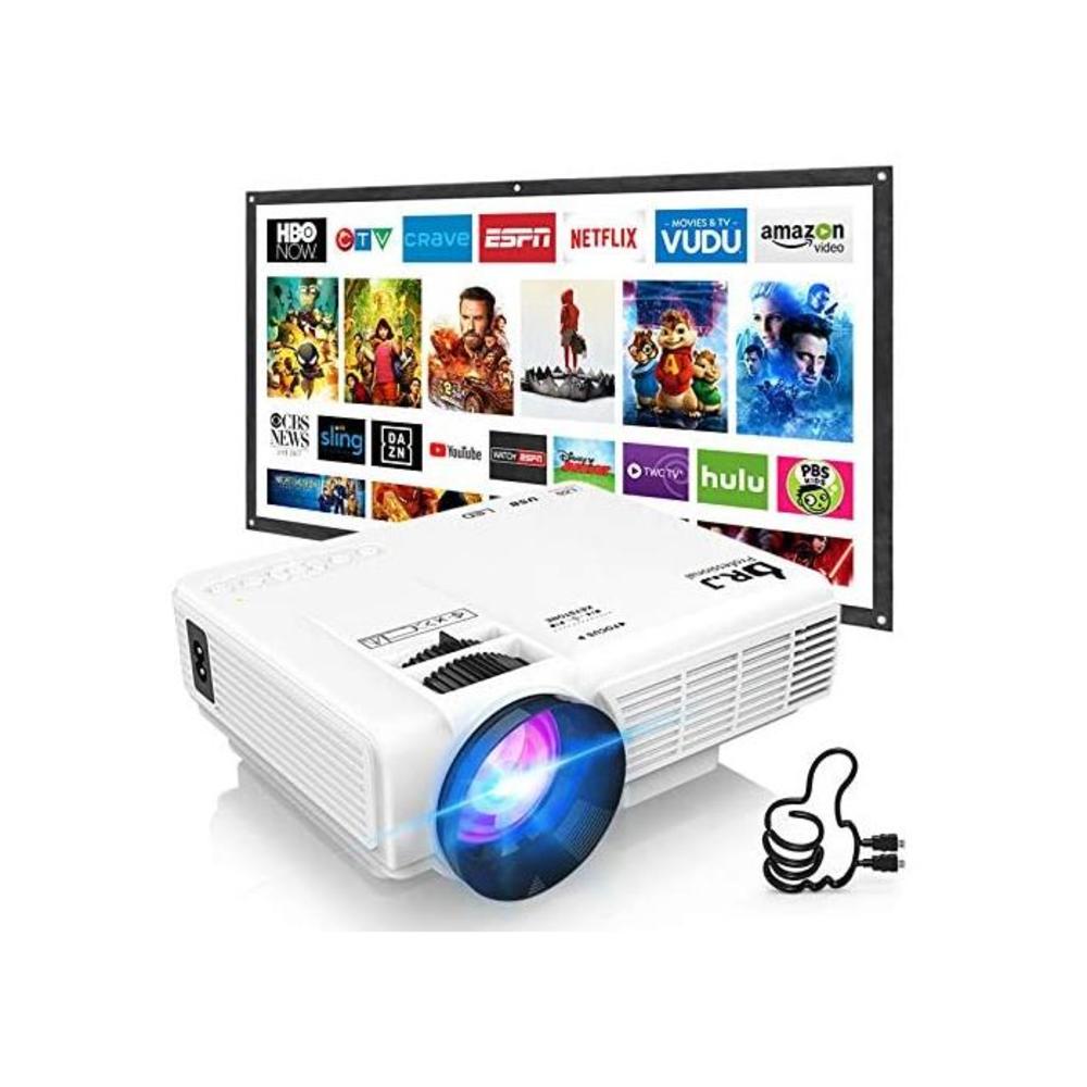 DR. J Professional HI-04 1080P Supported 4Inch Mini Projector with 170 Display - 40,000 Hours LED Full HD Video Projector, Compatible with HDMI,USB,SD (Latest Upgrade) B07174LM85