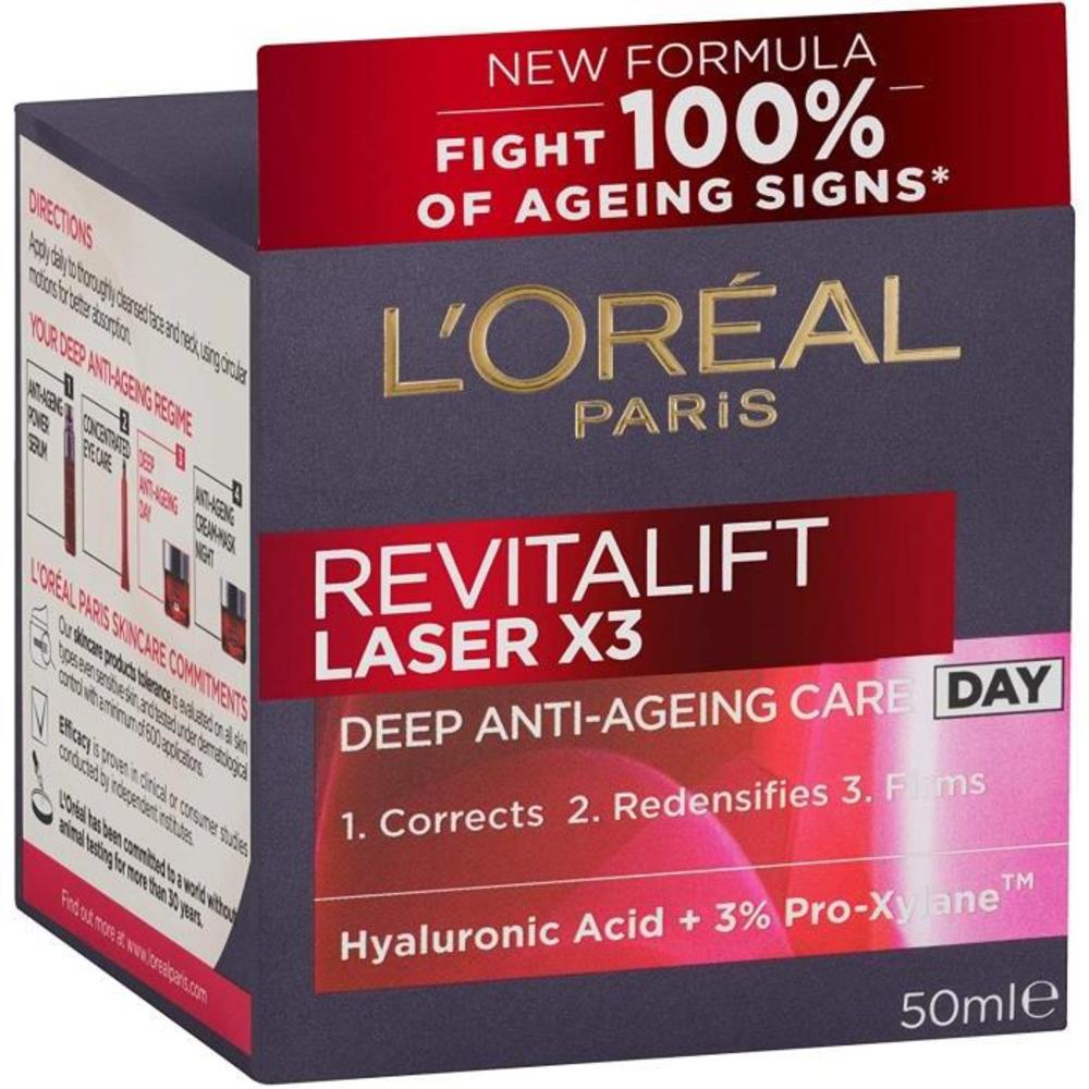 LOréal Paris Revitalift Laser X3 Re-Densifying Anti-Ageing Day Moisturiser, with Pro-Xylane, Dermatologically Tested, 50ml, B07QWH6537