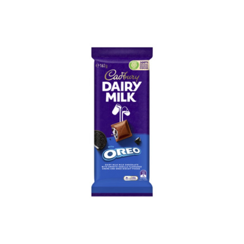 캐드버리 데어리 밀크 위드 오레오 초코렛 블록 162g, Cadbury Dairy Milk With Oreo Chocolate Block 162g