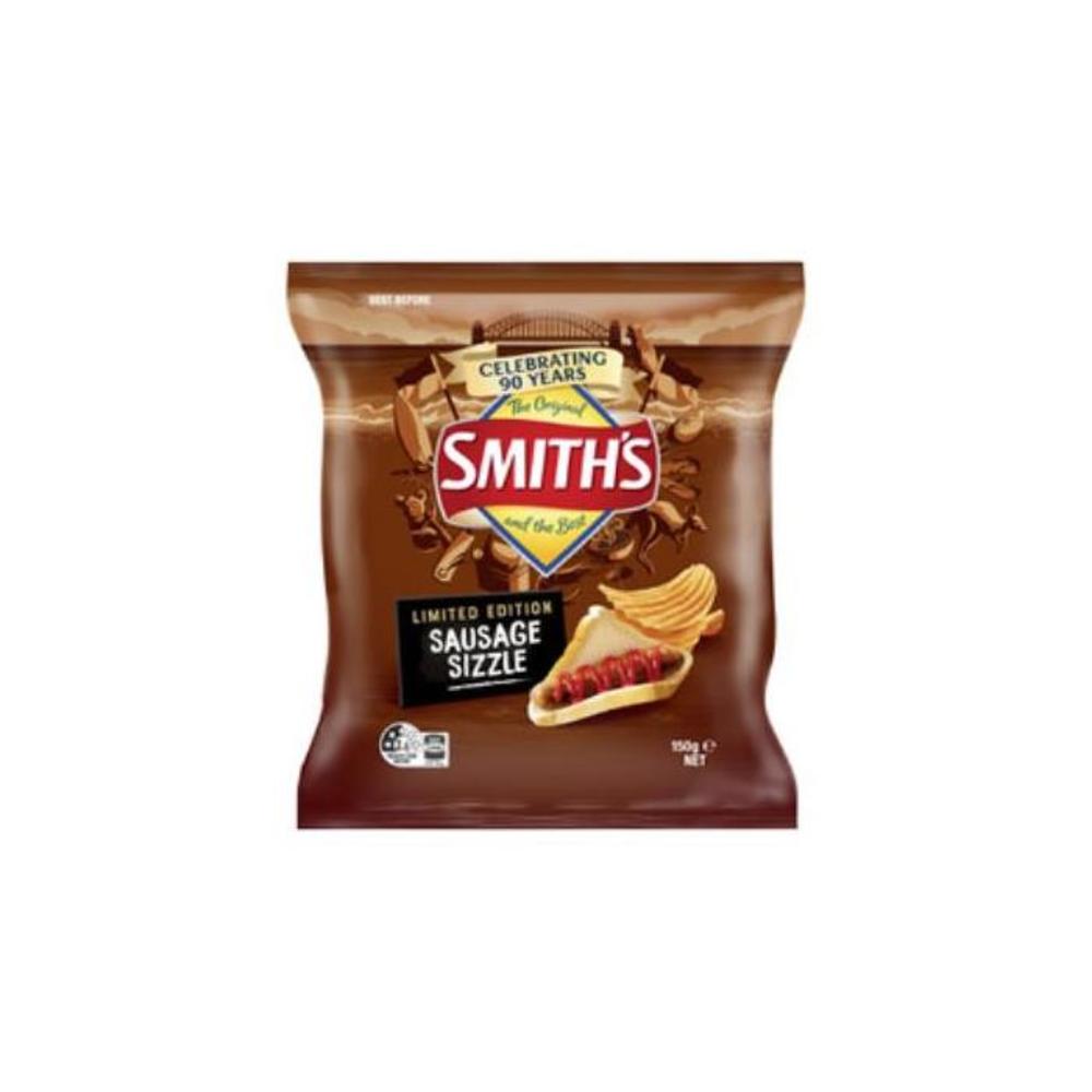 Smiths Crinkle Sausage Sizzle Potato Chips 150g