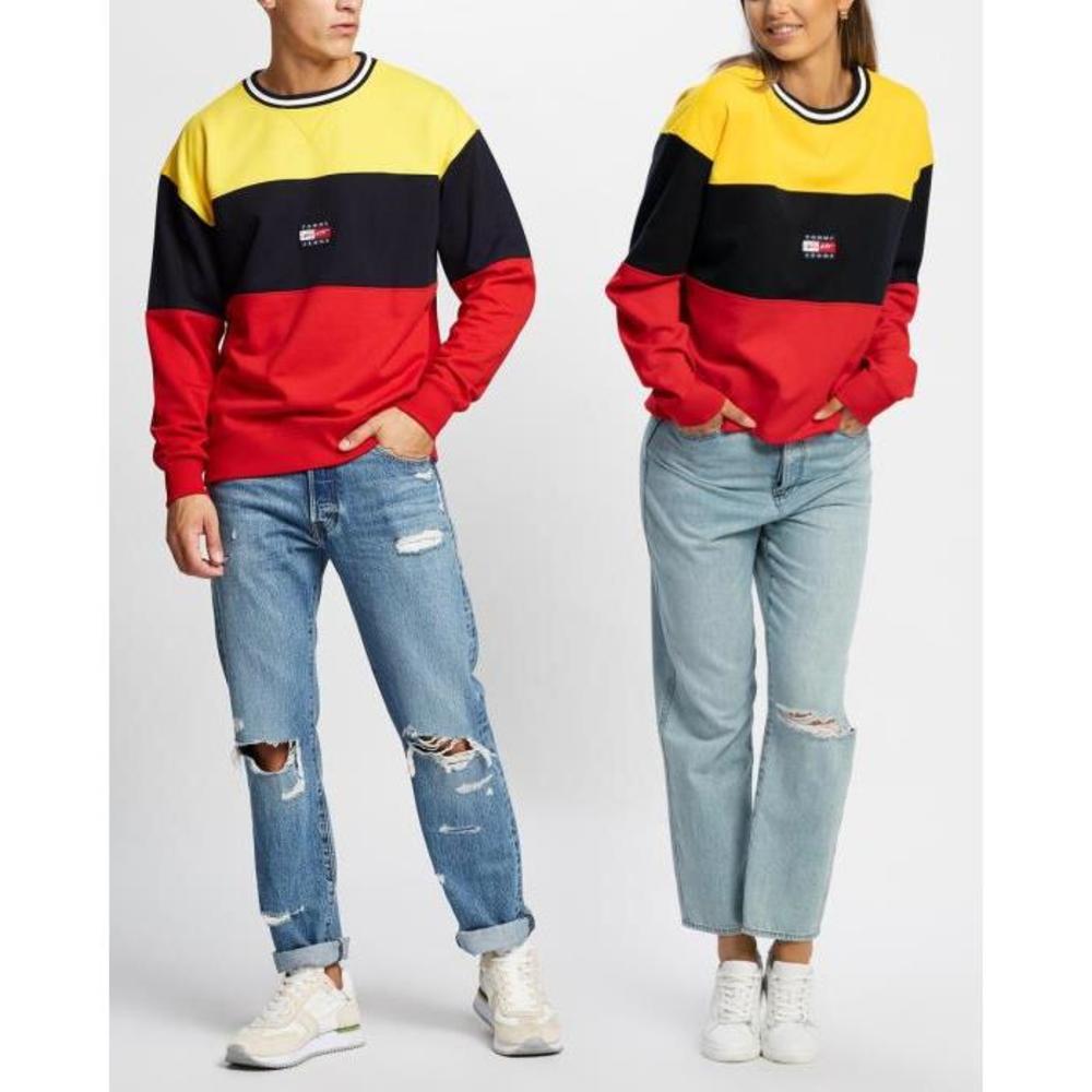 Tommy Jeans Flag Colour-Block Crew - Unisex TO554AA04HFV