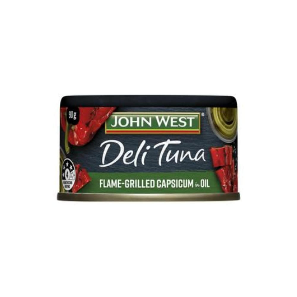 존 웨스트 플레임 그릴드 캡시컴 인 오일 델리 튜나 90g, John West Flame Grilled Capsicum In Oil Deli Tuna 90g