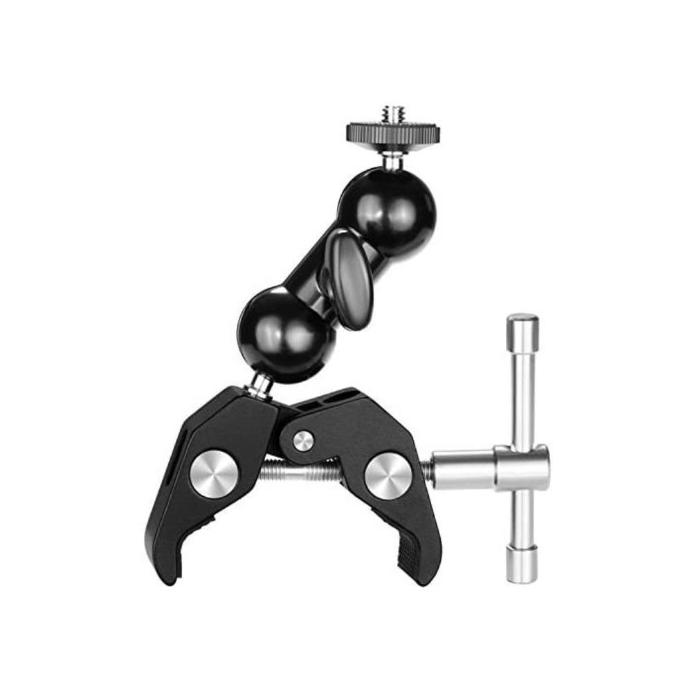 Neewer Cool Ballhead Arm Multi-Functional Double Ball Adapter with Bottom Clamp and Standard 1/4 Screw for Attaching LED Video Light,Camera,Camcorder,Monitor and More B01I4XYUIC