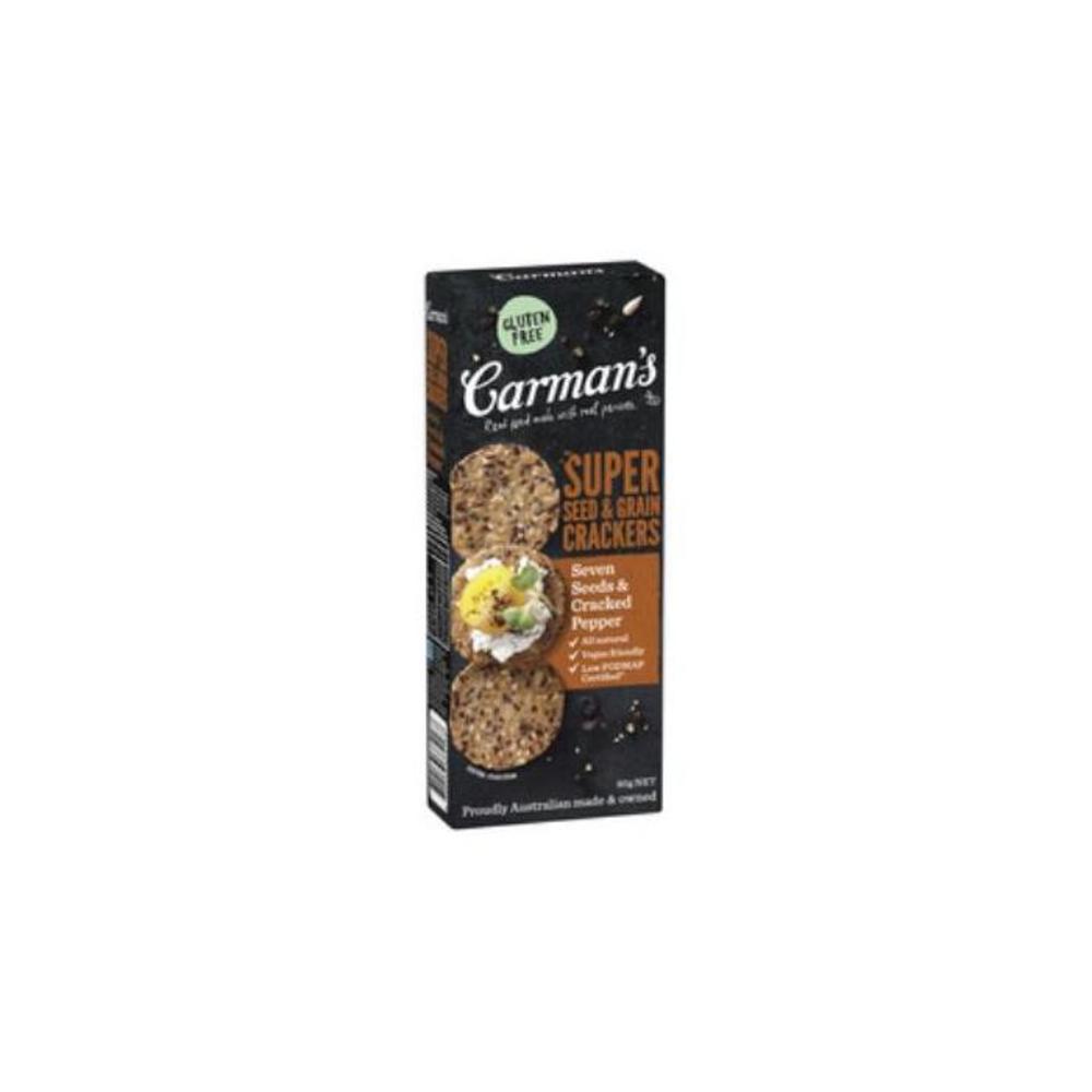 Carman&#039;s Ancient Grain &amp; Cracked Pepper Super Seed &amp; Grain Crackers 80g