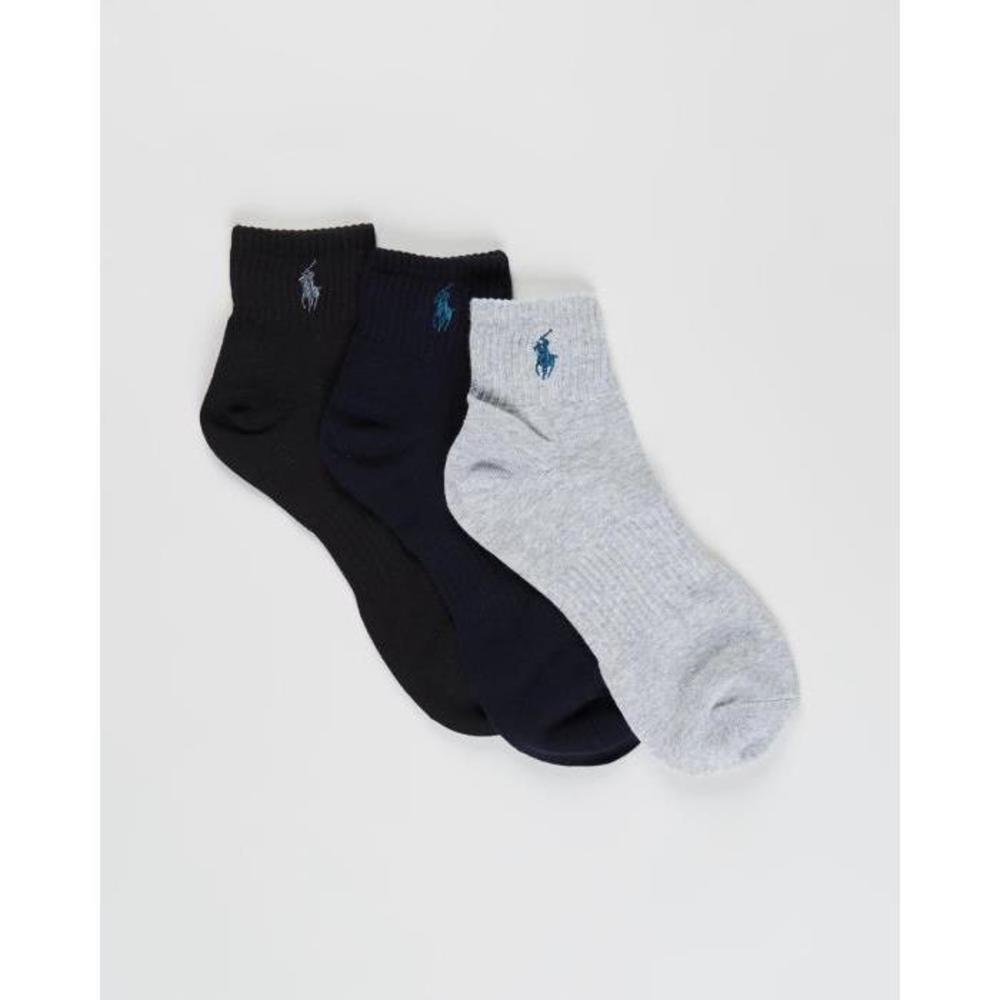 Polo Ralph Lauren Assorted Ankle Crew Socks 3 Pack PO951AC06LRL