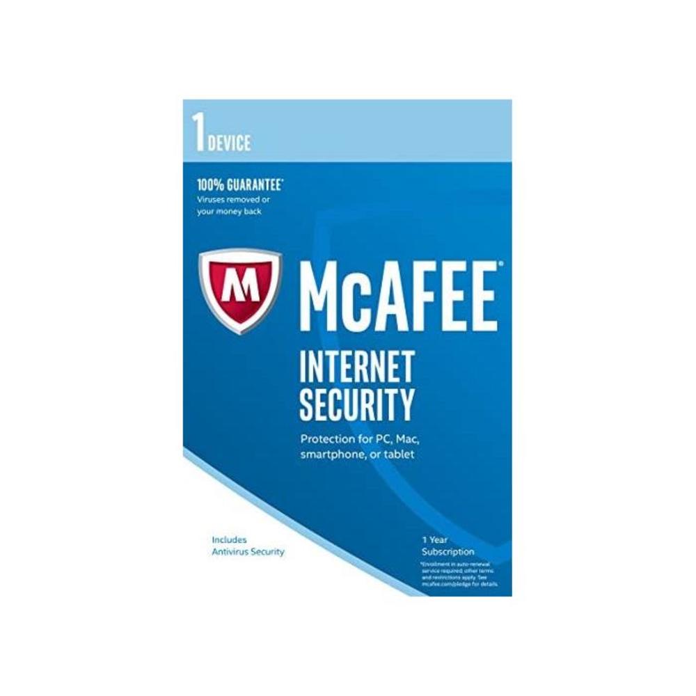 McAfee Internet Security 1 Device 1 Year PC/Mac/Android Download - Latest Version B01K1FB6S8