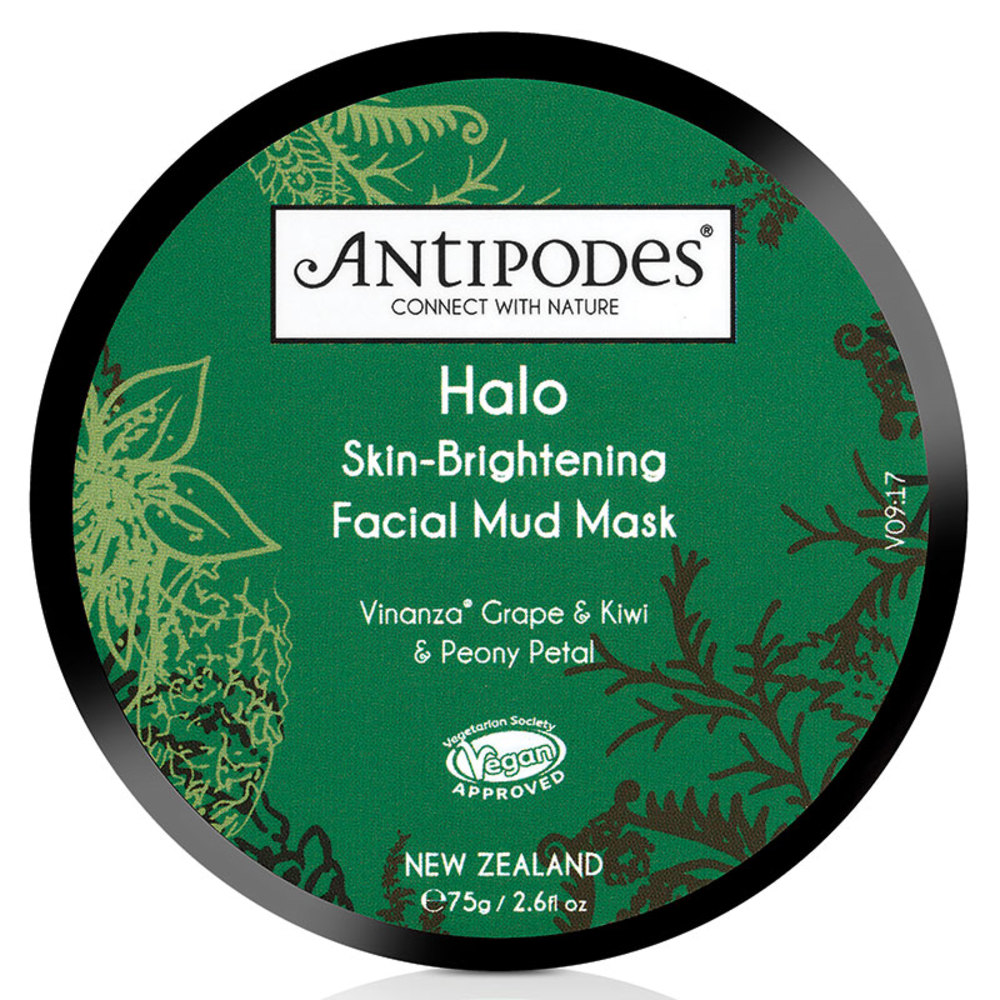 안티포즈 후광 스킨 브라이트닝 페이셜 머드 마스크 75ML, Antipodes Halo Skin Brightening Facial Mud Mask 75ml