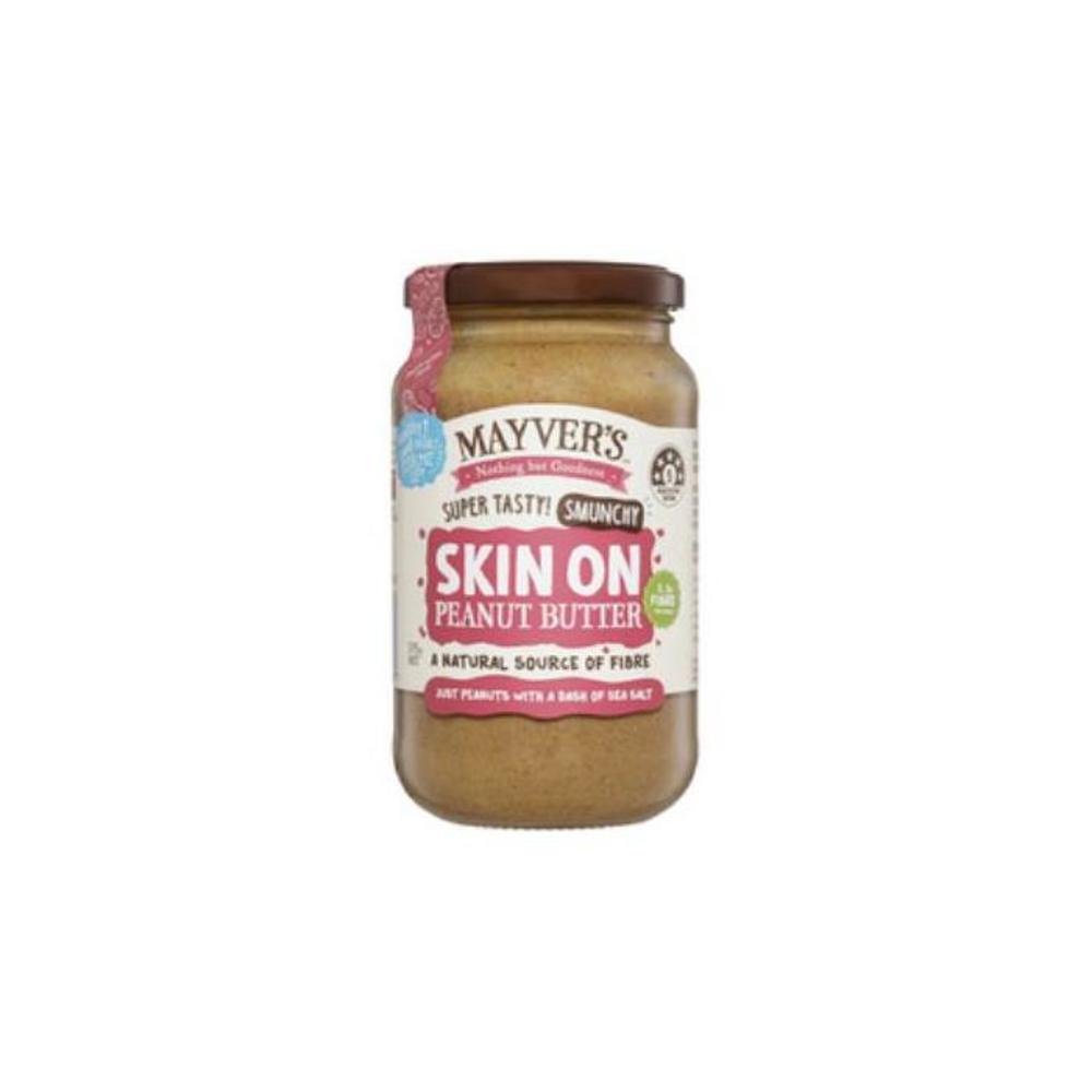 Mayvers Smunchy Skin On Peanut Butter 375g
