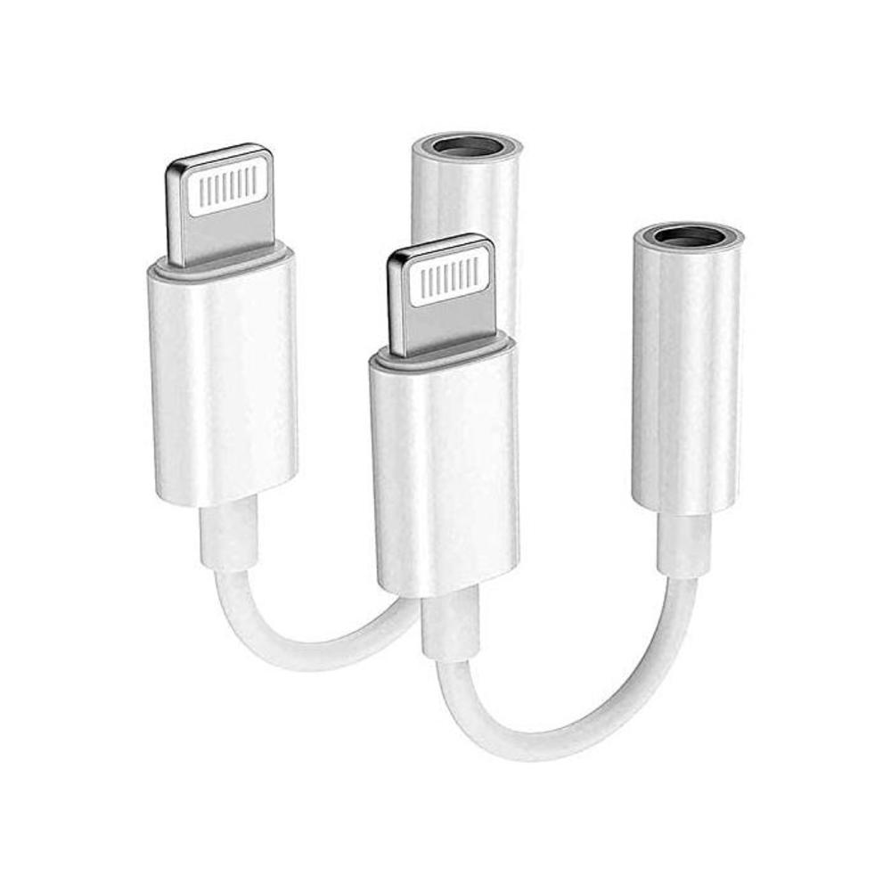 [Apple MFi Certified] Zenobia Lightning to 3.5 mm Earbuds Jack Adapter Audio &amp; Charger Splitter Headphones Earphones Cable Cord Dongle Aux Converter Accessories Compatible with iPh B08Z7XJKCY