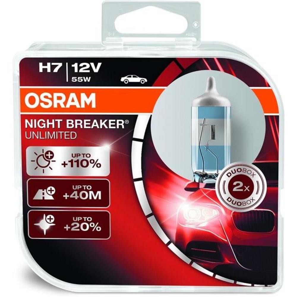 OSRAM 64210NBU-HCB Night Breaker Unlimited H7, Halogen Headlamp, 12V Passenger Car, Duo Box, Set of 2 B00EPLCPRG