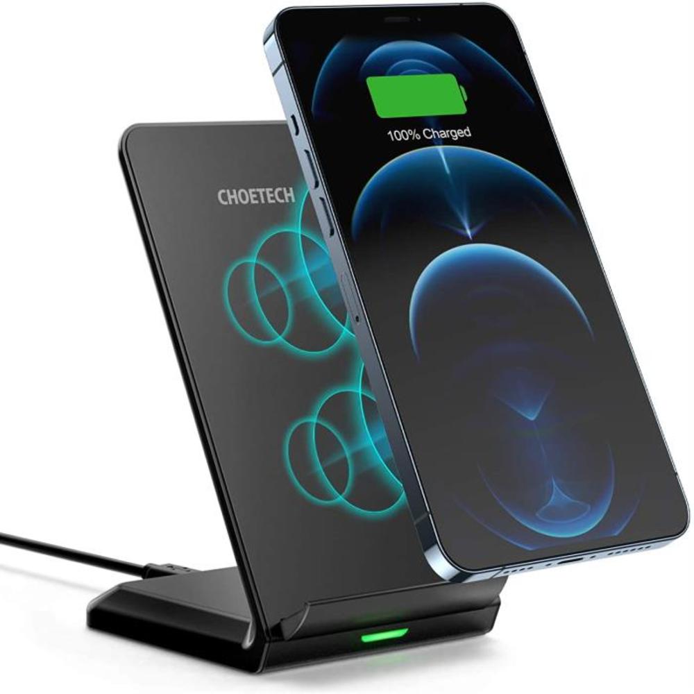 CHOETECH Wireless Charger, 10W Max Compatible with iPhone 12/12 Pro/11 Pro Max/SE 2020/XS Max/XR/X/8 Plus/Samsung S21/S20/Note 20 Ultra/S10 Plus/Pixel 5/4XL, Fast Qi Wireless Charg B07D56VB7V