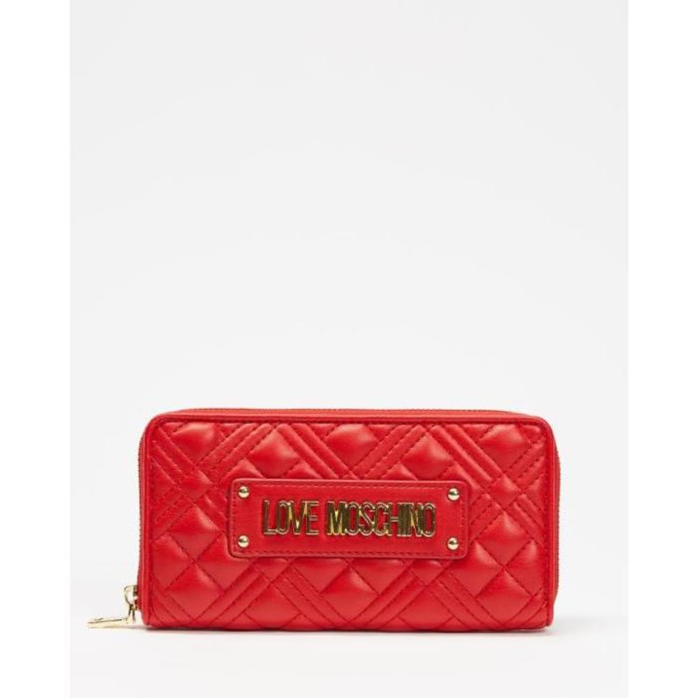 LOVE MOSCHINO Quilted Zip Around Wallet LO854AC86RVP