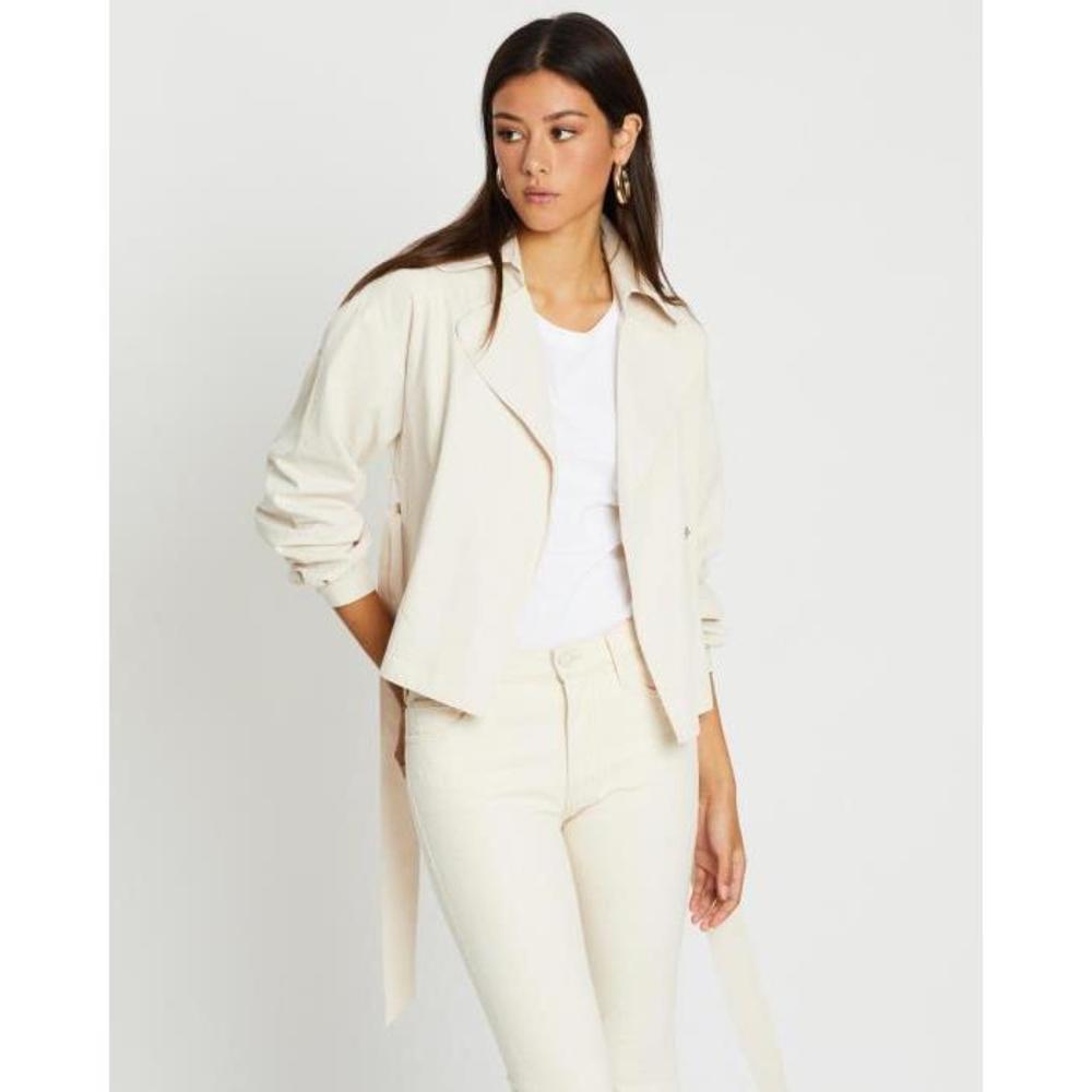 Missguided Cropped Belted Jacket MI250AA42FPH
