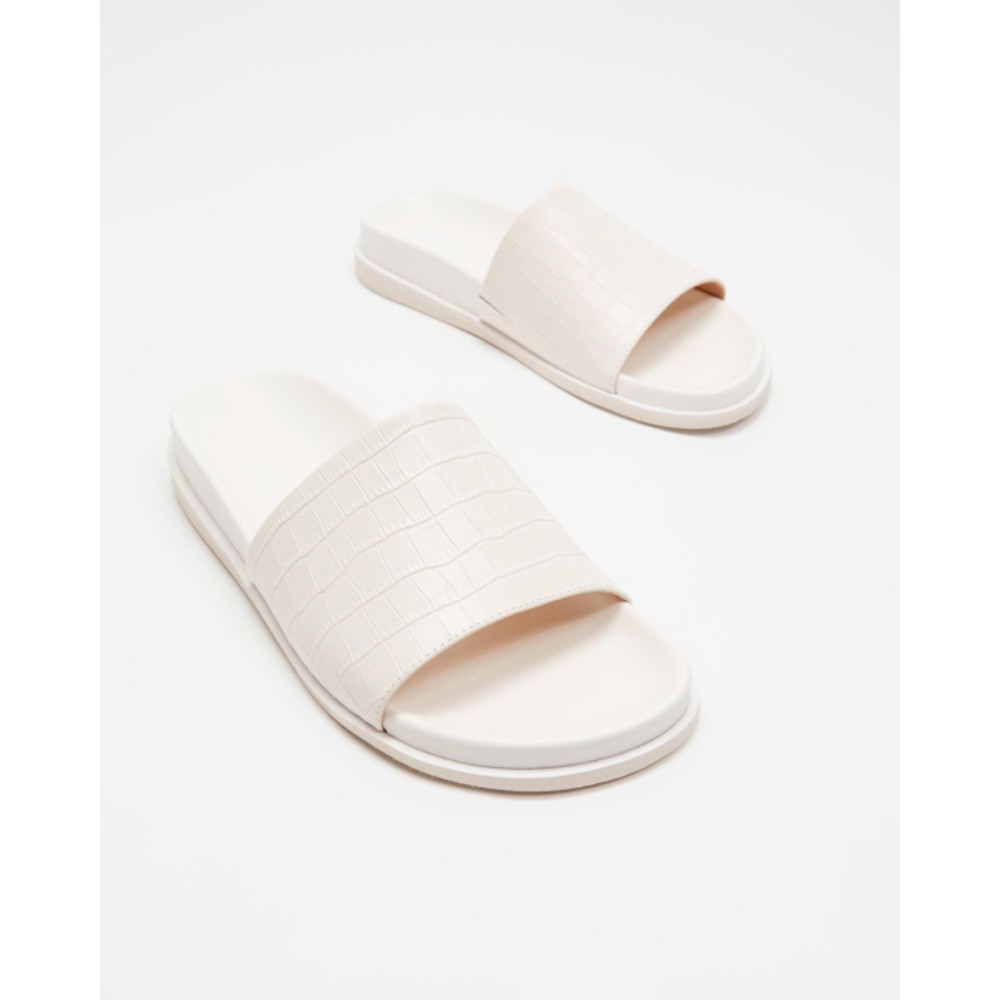Atmos&amp;Here Zoe Leather Slides AT049SH40WEL