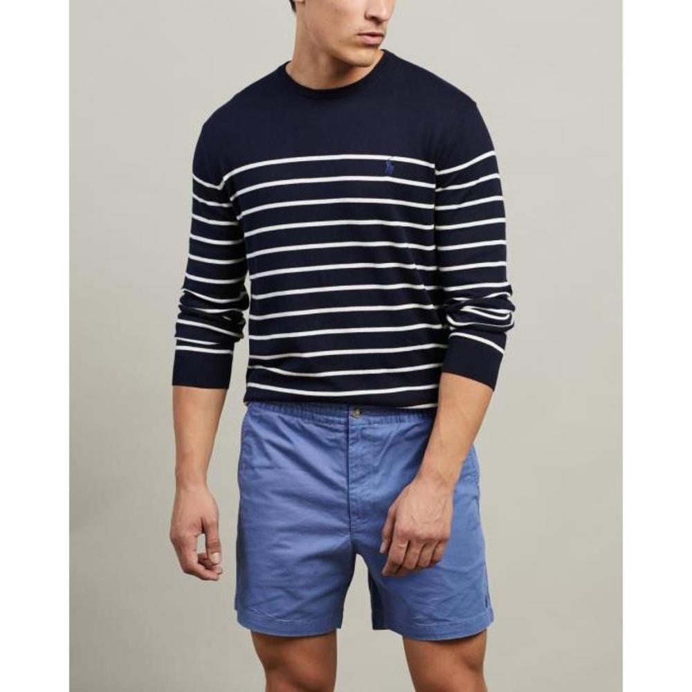 Polo Ralph Lauren ICONIC EXCLUSIVE - Stripe Crew Neck Long Sleeve Sweater PO951AA73XWG