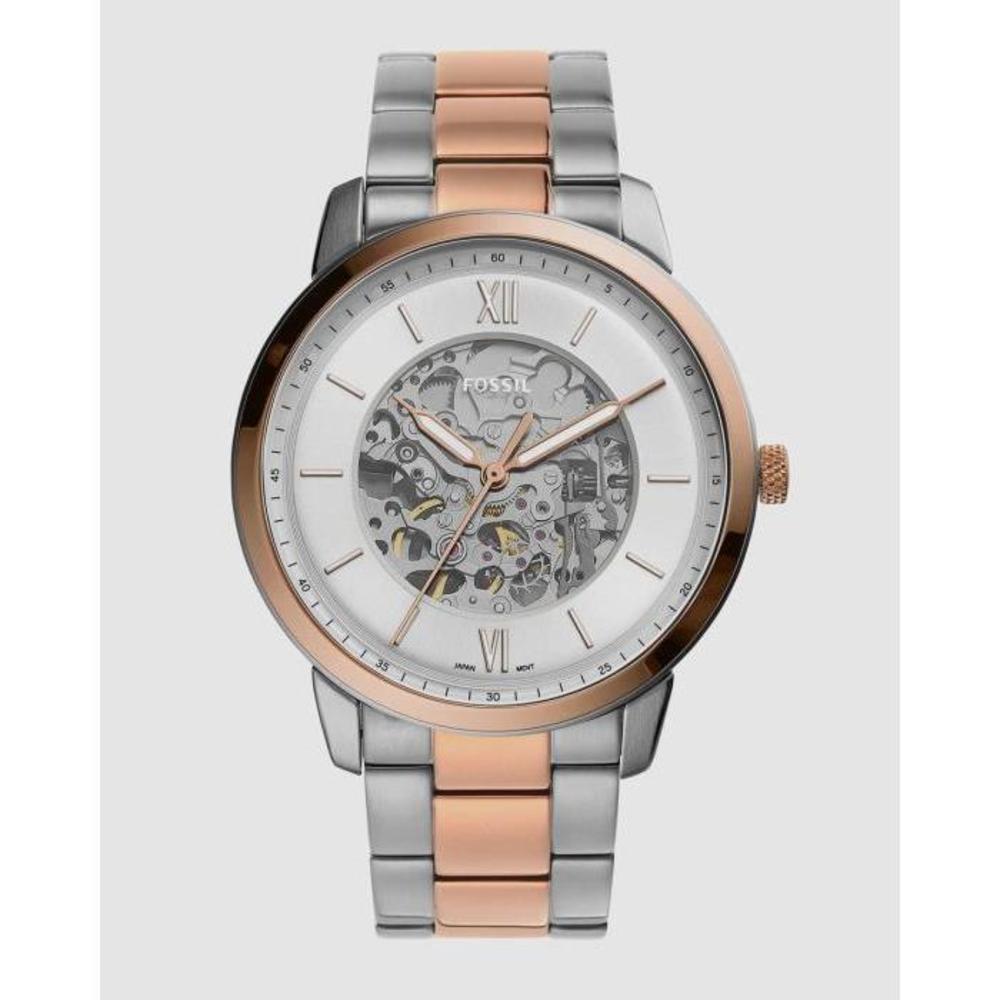 Fossil Neutra Two Tone Analogue Watch ME3196 FO646AC62GXX