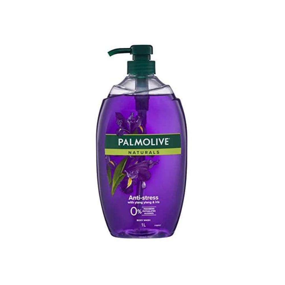 Palmolive Naturals Body Wash 1L, Anti-Stress with Ylang Ylang and Iris, Soap Free Shower Gel, No Parabens Phthalates or Alcohol, Recyclable Bottle B0778M4BCF