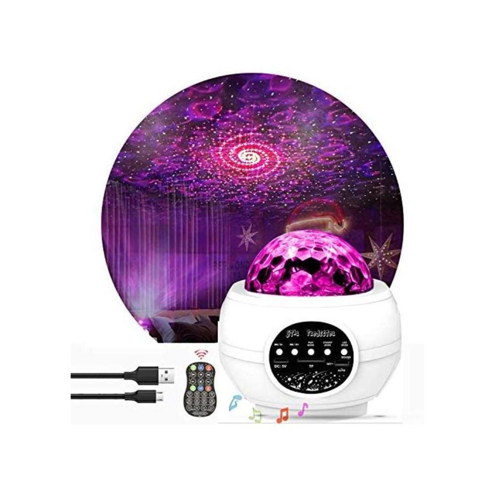 Star Night Light Projector Bedroom，Nakalus Nebula Projector LED Ocean Wave Starry Projector Light with Bluetooth Hi-Fi Stereo Speaker for Birthday Gifts Party Wedding Bedroom Decor B08D9CKZY9